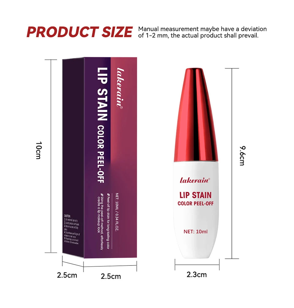 3 Colors Lip Stain Color Peel-Off Stick Set Long-lasting Waterproof Pink Liquid Lip Gloss No Fading And Non-stick Cup Lip Gloss