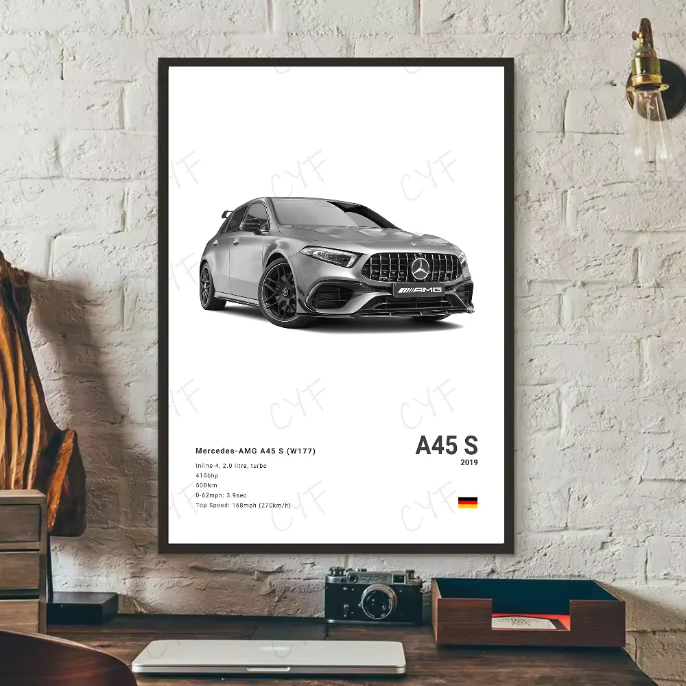 Modern Luxury Sports Car B-BenzS AMG E63 S Poster Waterproof Wall Art Sticker For Living Room Vintage Decor High Quality Print