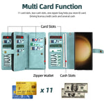 for Samsung Galaxy S23 S22 Ultra S21 S20 FE Plus A14 A34 54 A12 A33 A52 A53 A72 A73 Multifunctional Wallet Leather Case Cover