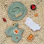 Labubu Doll Fashion Set Cute White Shirt Hat Animal Overalls Doll Clothes Accessory Gift for 17cm Doll