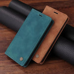 Ultrathin Leather Flip Case For Samsung Galaxy S25 S24 S23 FE S22 Ultra S21 S20 Plus S10 Note 20 5G Business Wallet Phone Cover