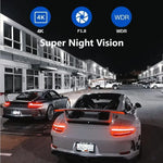 Dash Cam For Cars 4k Dual Camera Wifi Dashcam 24h Parking Monitor Front And Rear Dvr Night Vision Kamera Samochodowa Rejestrator