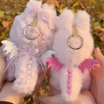 Doll Clothes  For Labubu Little Angel Pink Rabbit Plush Baby Clothes Cute And Fashionable Angel Cotton Doll Clothing Doll Sets