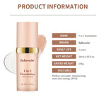Color Changing Foundation 4 in 1 Moisturizing SPF 30+ Hydrating Color Longwearing Waterproof Travel Coverage Makeup Base