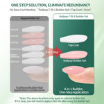 Nailpop 15ml Builder Gel Nail Polish for Nail Apex & Extension Strengthener Upgraded Soak Off UV Gel Rhinestone Glue 4 Colors