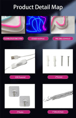 Christmas Bell Led Neon Lights, Used For Wall Decoration Usb Power Supply, Bedroom, Christmas Party Decoration, Children'S Gifts