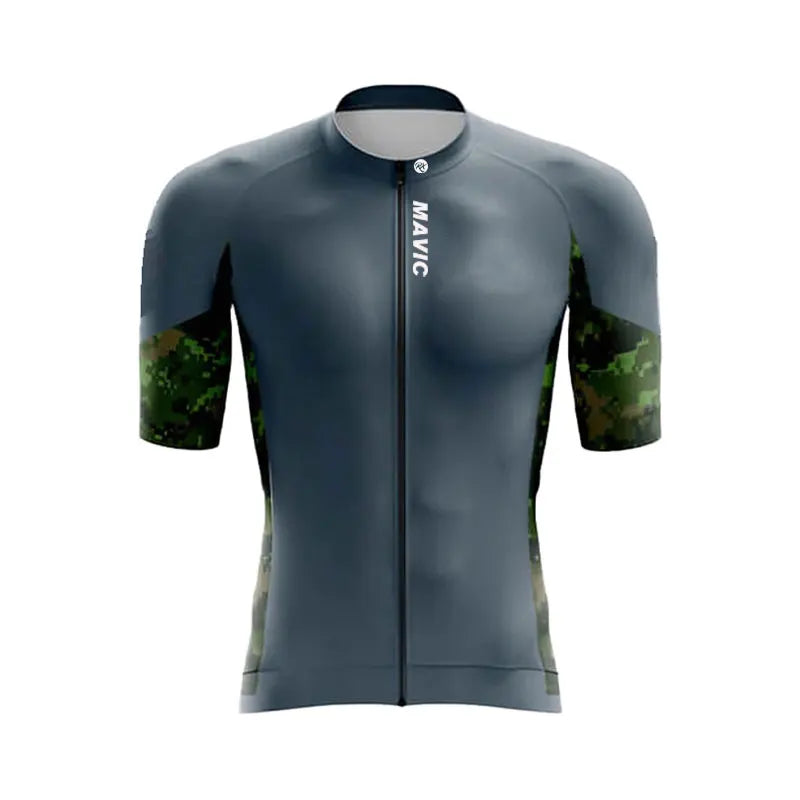 RX MAVIC Men's Summer Cycling Set – Breathable Short Sleeve Road Bike Jersey & Shorts for Team Training