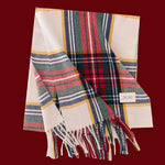 Christmas Red Scarf For Women Imitation Cashmere Plaid Printed Plush Scarf Trend Premium Warm Shawl Tassel Scarves