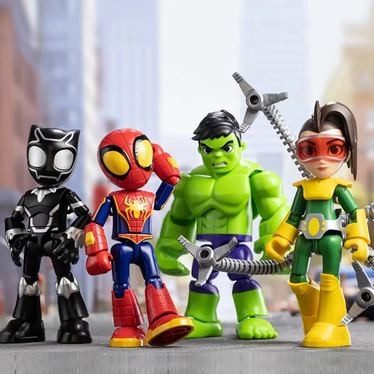 In Stock Genuine Blokees Marvel Spidey Amazing Friend Spider-Man Miles Ant-Man Anime Figure Action Figure Model Collection Toys