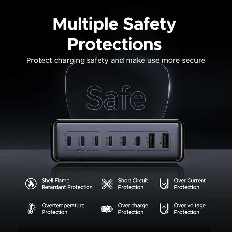 【Korean Plug】UGREEN 200W GaN Charger 8 in 1 Desktop Charging Station For Macbook Laptop iPhone 17 16 Pro Xiaomi Samsung Tablet