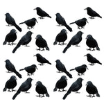 6-18Pcs Halloween Crow Decors Fake Crow Decors Artificial Crows Black Feather Crows Lifelike Ravens Halloween Party Decoration