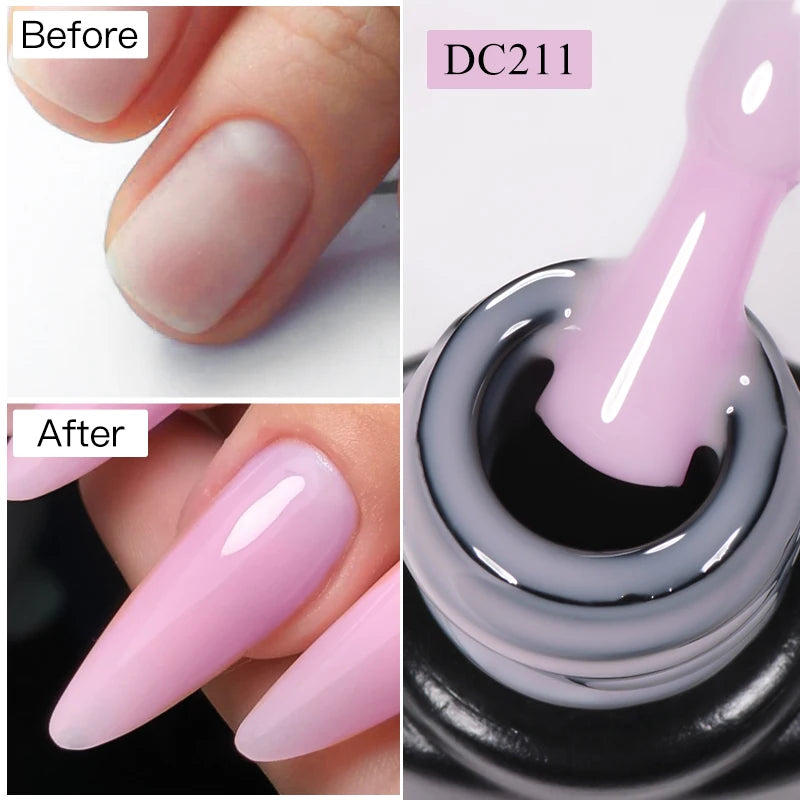 MTSSII 7ml Quick Extension Nail Polish Jelly Transparent Nude Pink Red Hard Gel  Quick Building Nail Art Gel Varnish For Nails
﻿