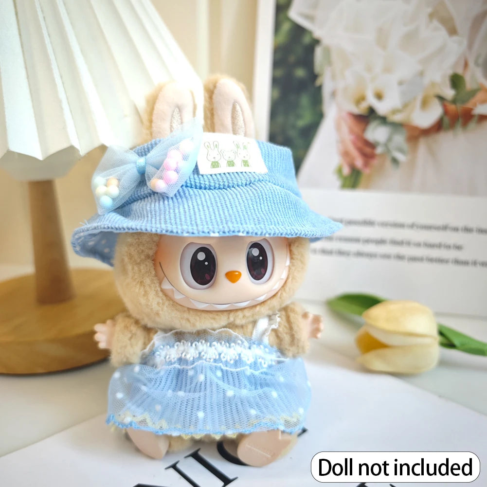 For 17cm Labubu V2 V1 Purple Dress Doll Clothes Outfit Accessories Idol Doll Clothing for Kid Gift Labubu Ropa