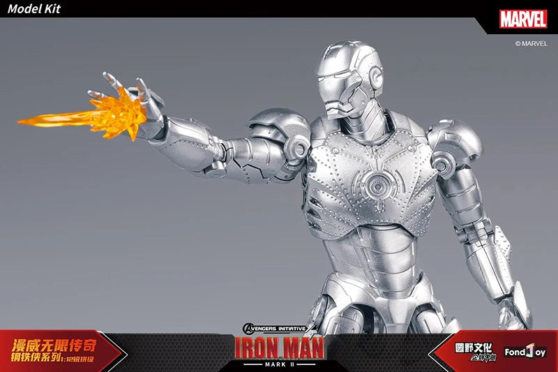 Fondjoy Marvel Iron Man MK1 Assemble Toy ABS Material First Generation Iron Man 1/12 Action Figures Toy Birthday Gifts for Boys
