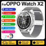 2025 New For OPPO Watch X2 Smart Watch Men AMOLED Outdoor Fashion GPS Compass Heart rate Waterproof Bluetooth Call Smartwatches