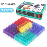 Magnetic Building Blocks Toy Transparent Magnetic Cubes Construction Set Preschool STEM Educational Sensory Toys Gift