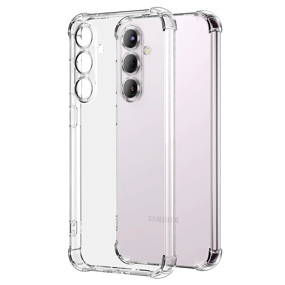 Transparent Silicone Soft Shockproof Case For Samsung Galaxy S24 S23 FE Plus Ultra A55 A35 A25 A15 A54 A34 A24 A14 Back Cover