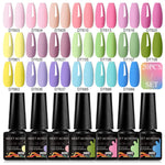 20pc Nail Gel Polish Set HEMA Free All-season Nails Long Lasting Soak Off Varnishes Kit for Manicure DIY UV/LED Gel Desgin
