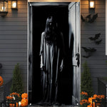Halloween Door Cover, Halloween Door Backdrop Banner Ghost Creepy Devil Go Crazy Terror Theme Scary Halloween Party Decoration S