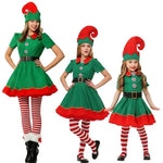 Winter Kids Warm Christmas Party Costume Coat+Pants+Hat+Shoes Covers Boys and Girls Santa Claus Role Play Outfit Xmas Clothing