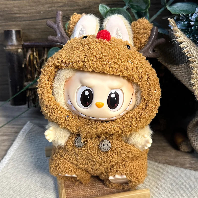17cm Cute Mini Plush Doll'S Clothes Outfit Accessories for Labubu Dolls Animal Style DIY Doll Clothes Accessories
