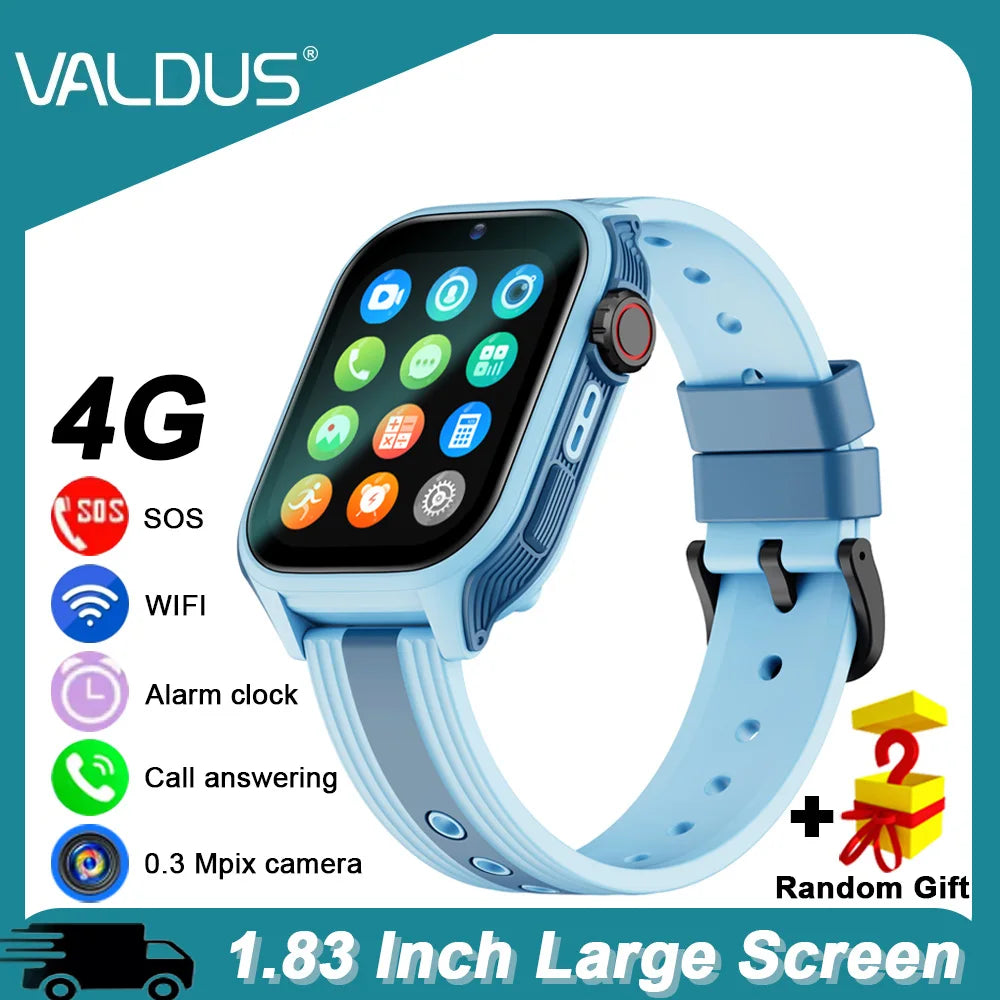 VALDUS 2025 VK36 4G Children Smartwatch Camera Video Call SOS SIM Card WIFI GPS Positioning Compatible Android IOS Kids Watch