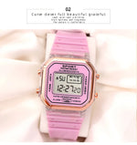 New Fashion Digital Student Transparent Electronic Watch Candy Multicolor LED Women Men Sports Waterproof Watches Clock Gift