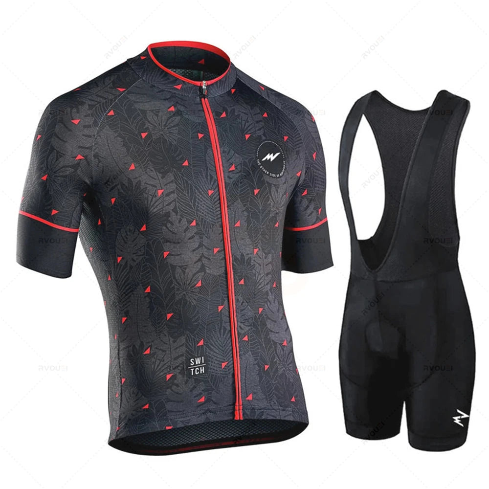 Morvelo-Bicycle Jersey Set, Breathable Bike Uniform, Quick Dry Cycling Clothing, MTB Clothes, Bicycle Shirt