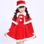 Winter Kids Warm Christmas Party Costume Coat+Pants+Hat+Shoes Covers Boys and Girls Santa Claus Role Play Outfit Xmas Clothing