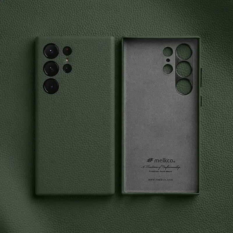 Melkco 100% Genuine Leather Case For Samsung Galaxy S24 S25 Ultra S24 Plus + 5G Premium luxury Cases Fashion Cow Business Cover