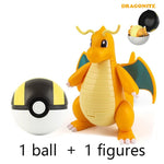 Pokemon Ball Toys Anime Figure Charizard Pikachu Mewtwo Eevee Monster Action Deformation Pokeball Toys Figures Model Kids Gifts