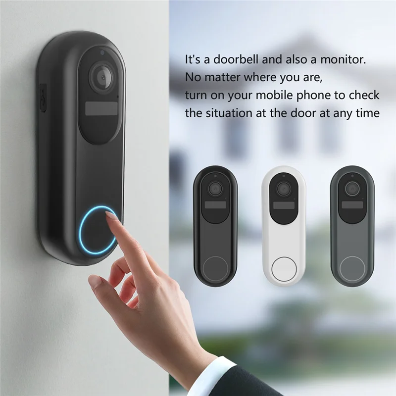 A99E-1080P Smart Wireless Video Doorbell Camera Wireless Smart Video Doorbell With Chime Two-Way Talk Night Vision