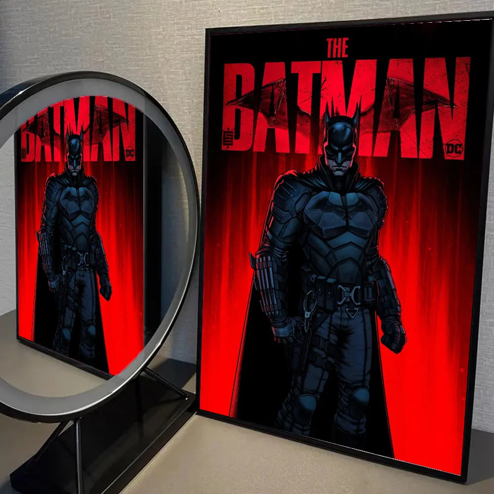 1oc Batmans Movie Poster Self-adhesive Art Waterproof Paper Sticker Coffee House Bar Room Wall Decor