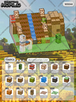 Magnetic Building Blocks Mine World Magnet Cube Set for Boy Girl Kid Age 3+ DIY Pixel style Model Base plate STEM Toy Baseplate