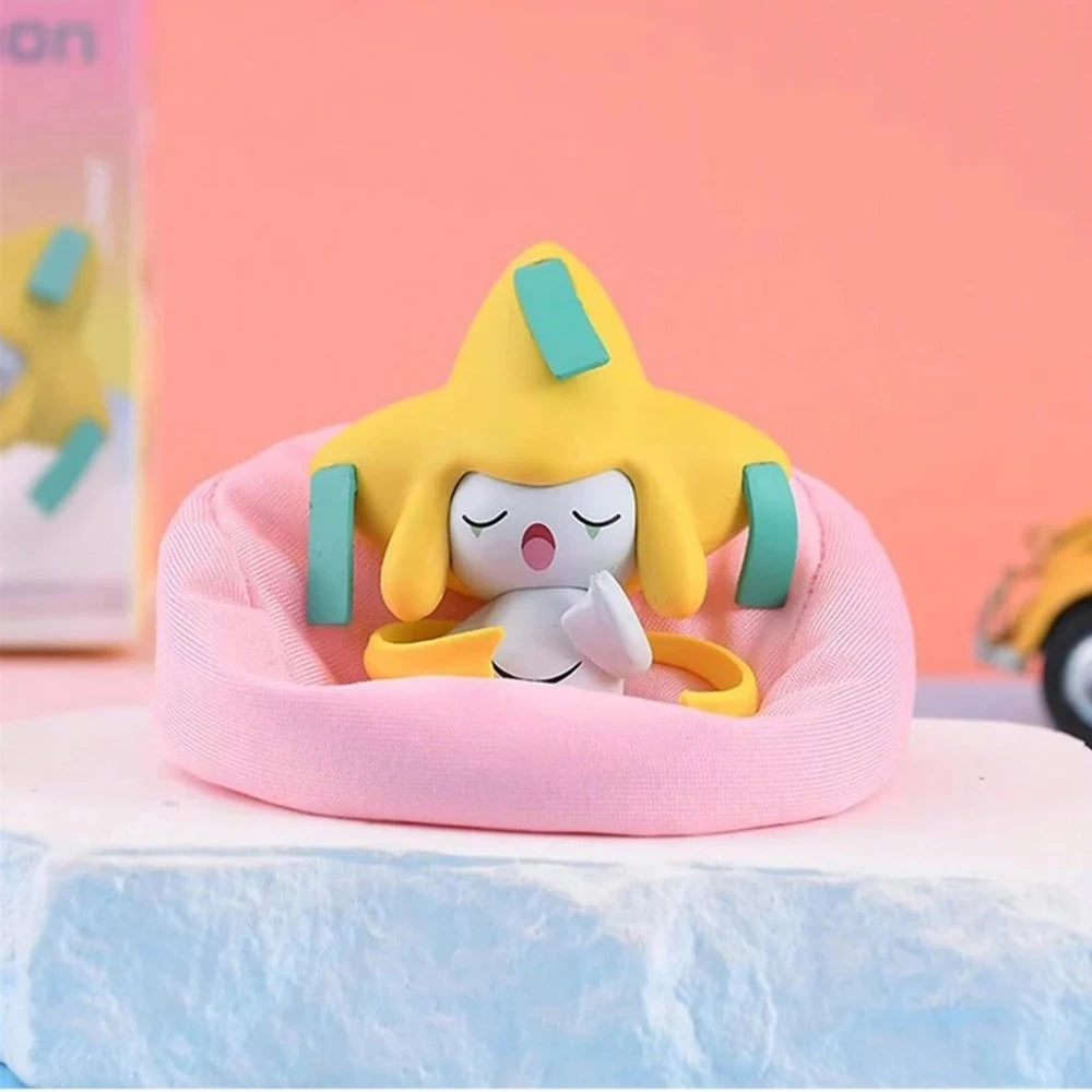 Pokemon 6 Styles Genuine Toys Pikachu Bulbasaur Snorlax Jirachi Komala Cute Anime Figure Model Dolls With Dustproof Cloth Pad
