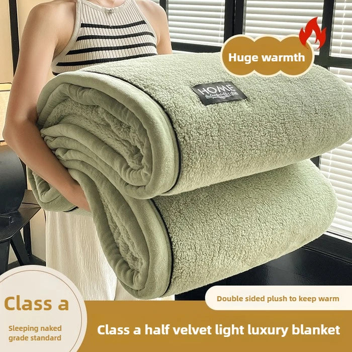 Plush Warm Winter Blanket A Grade Coral Fleece Flannel Soft Thick Bed Blankets for Sofa Single Double Couple Furry Bedspread