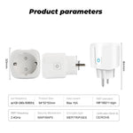 Smart EU Socket WiFi 20A EU Plug Outlet Remote Control Timer Power Monitor Support Voice Google Home Alexa