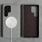Full Coverage Magnetic ALCANTARA Case For Samsung Galaxy S25 Ultra S24 S23 S21 for Magsafe Artificial Leather Suede Phone Cover