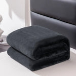 2025 new solid color simple plush blanket multi-functional Farley plush thickened warm blanket