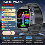 2025 New ECG+PPG Accurate Measure Heart Rate Smart Watch Men Blood Pressure Lipids Uric Acid Bluetooth Call Health Smartwatches