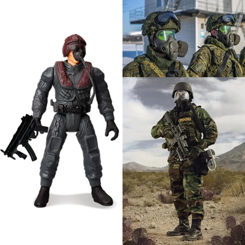 24Pcs/Set Army Men SWAT Team Special Forces Soldiers WWII War Game Action Figures Playset Military Modle For Kid Boy Gift