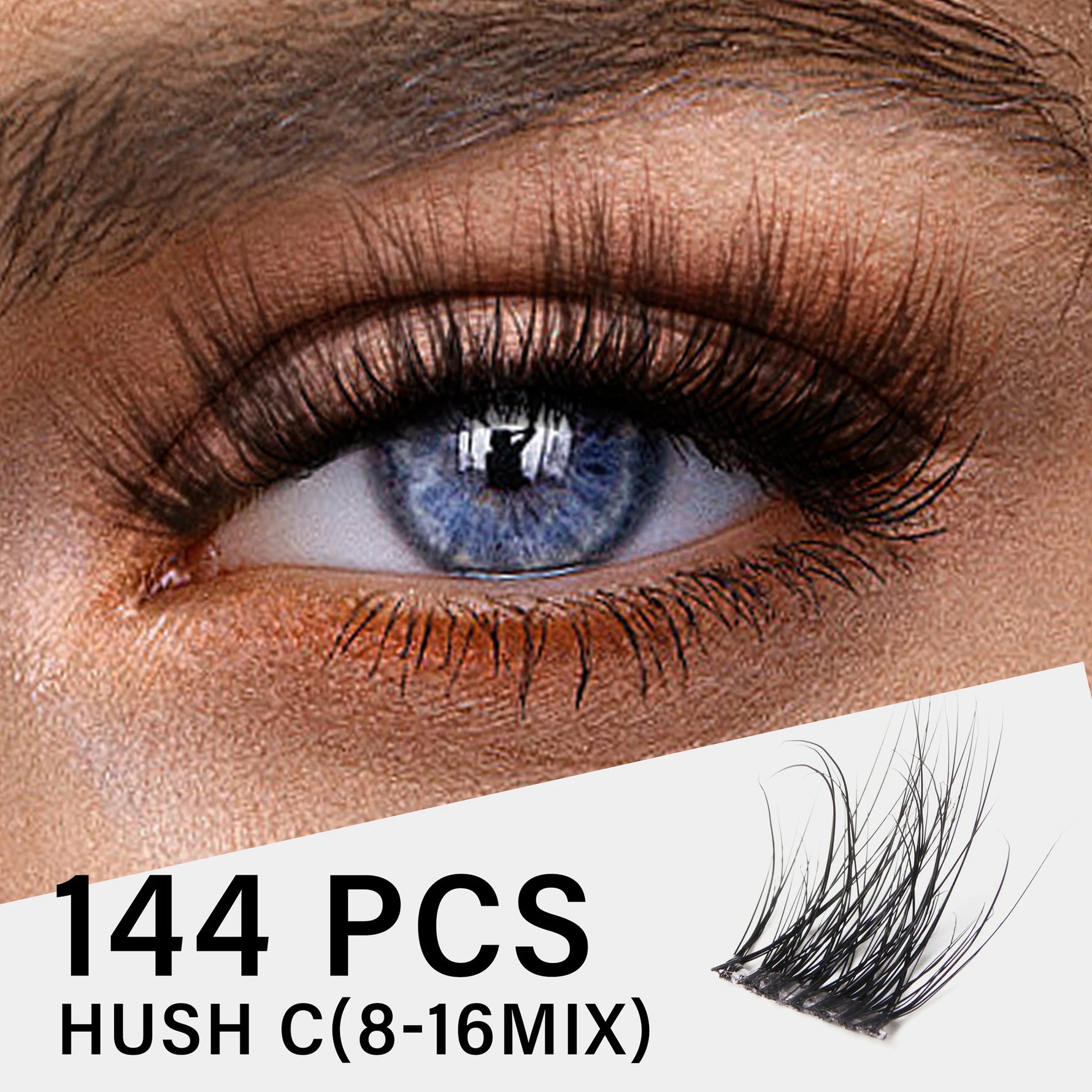 Individual Lashes Cluster C Curl Mix Lash Clusters 3D Wispy DIY Eyelash Extension 0.1mm Super Thin Band Resuable Natural Lashes