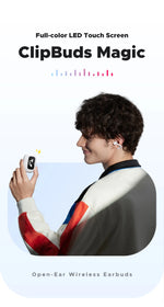 UGREEN LCD Full Color Smart Screen Wireless TWS Bluetooth Earphones Earbuds Open Clip Ear Headphones AI Call Noise Cancellation