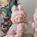 For 17cm Labubu Clothes Lovely Pink Velvet Rabbit Little Devil  Trendy Outfit Accessories Fashion Gift