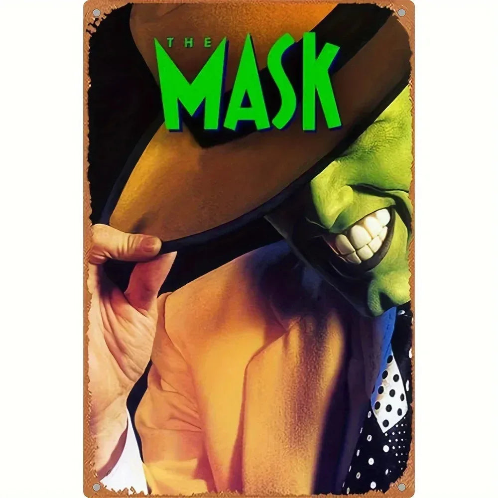 Halloween Horror Movie Metal Sign - Shabby Tin Wall Art, Man Cave Theater Home Decor