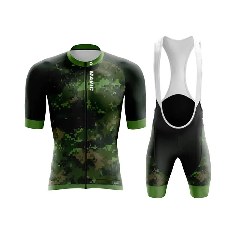 RX MAVIC Men's Summer Cycling Set – Breathable Short Sleeve Road Bike Jersey & Shorts for Team Training