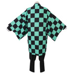 Anime Demon Slayer Kamado Tanjirou Cosplay Costume Kimetsu No Yaiba Cartoon Costume Sutis Wigs Halloween For Kids Adult CosParty