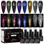 12pcs Glitter Gel Nail Polish Set Sparkling Glitter Semi Permanent Soak Off UV Gel Varnish Nail Manicure With Box Nail Supplies