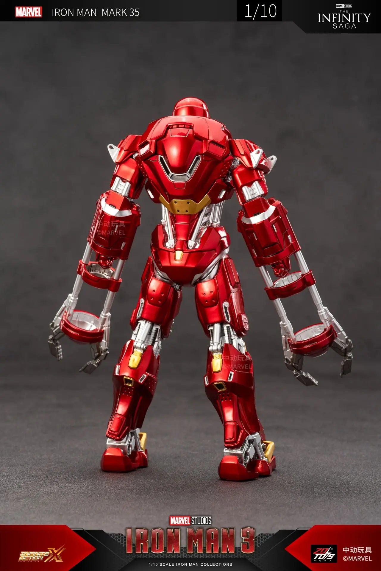 ZD Toys Iron Man Action Figure Mark 35 Red Snapper Iron Man MK 24 MK 22 MK 47 Tony Stark Ironman Figure Action Collect Toy Gift