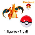 Pokemon Ball Toys Anime Figure Charizard Pikachu Mewtwo Eevee Monster Action Deformation Pokeball Toys Figures Model Kids Gifts